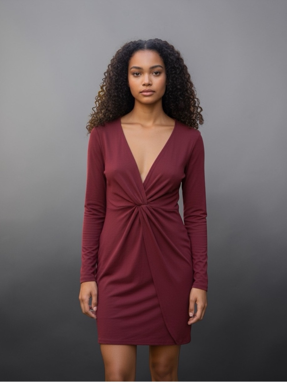 Fashion Nova Ladies “Sugar Frenzy” Dress Burgundy Club Wear Date Night Party XL